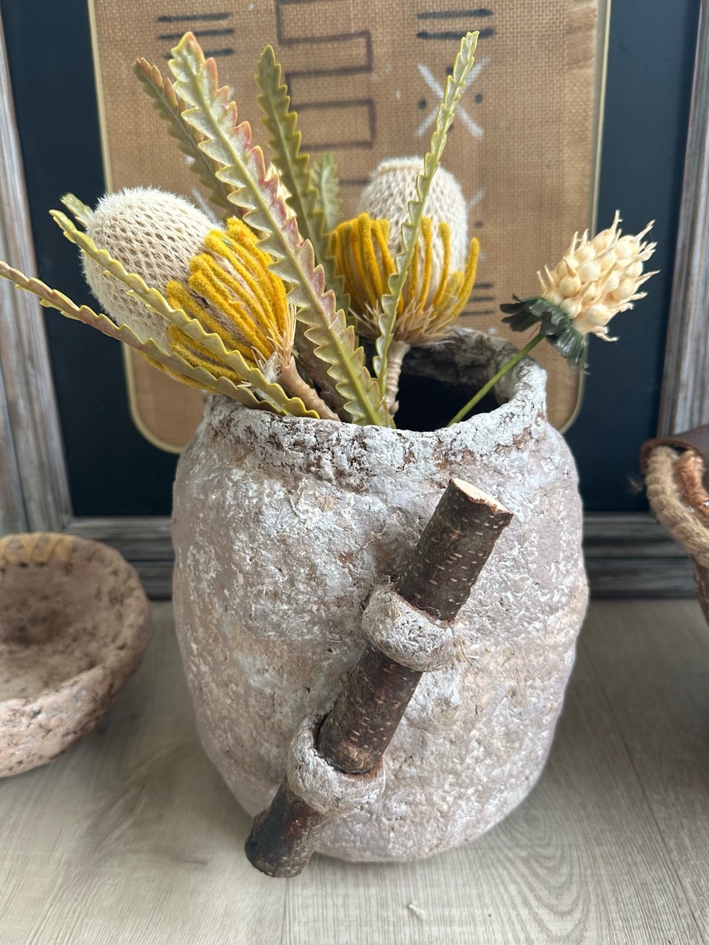 Papier-mâché Vase Organic Ornament Wabi-Sabi Modern Home Decoration